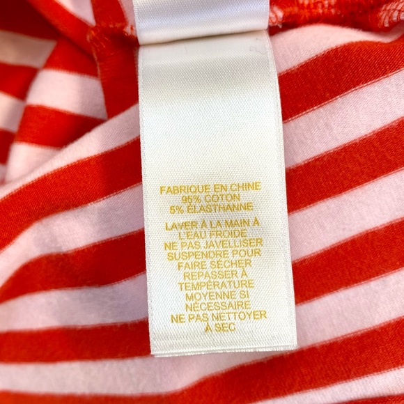 KATE SPADE Red & Pink Striped 3/4 Sleeve Tee - Picture 7 of 9